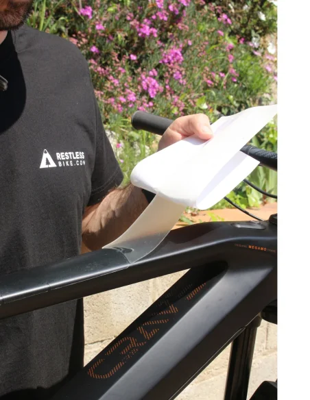 Protector para el cuadro, las vainas y la horquilla de la bicicleta, en transparente mate y brillante