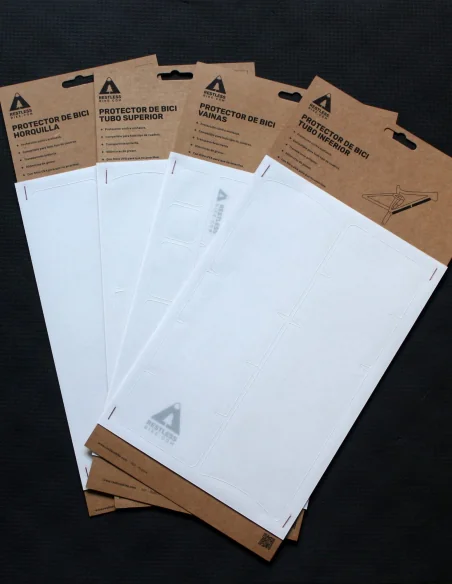 Kit d'autocollants protecteurs pour le cadre de vélo transparent mat