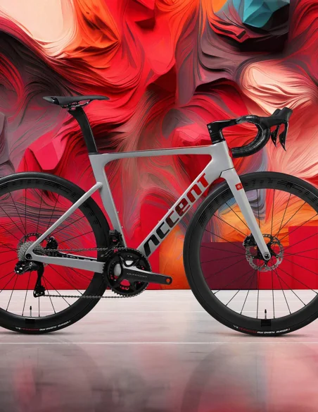 Bicicleta de carretera aero Accent Cyclone con frenos hidraulicos de Disco, full Carbono y transmisión shimano Ultegra Di2