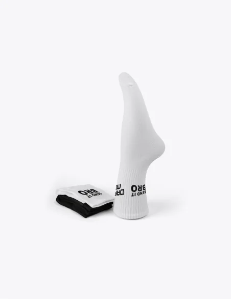 Chaussettes Dartmoor Send It Bro en blanc ou noir.