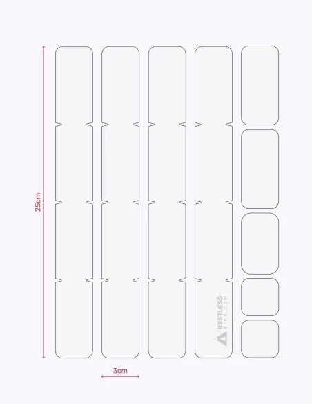 protection hauban vtt transparent mat