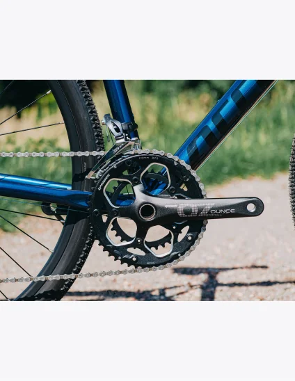 Vélo de gravel Accent Falcon Bleu avec double plateau