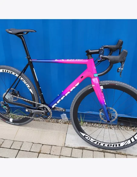 Cadre Accent CX-One Carbon Blue Hour | acheter cadre de cyclocross rose bleu