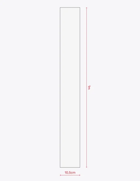 1 m x 10,5 cm de protection de cadre transparent mat