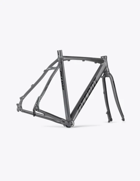 Cadre gravel pas cher Accent Falcon avec fourche et jeu de direction en gris
