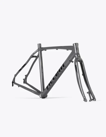 Achetez en ligne le cadre gravel Accent Falcon avec fourche et jeu de direction en gris
