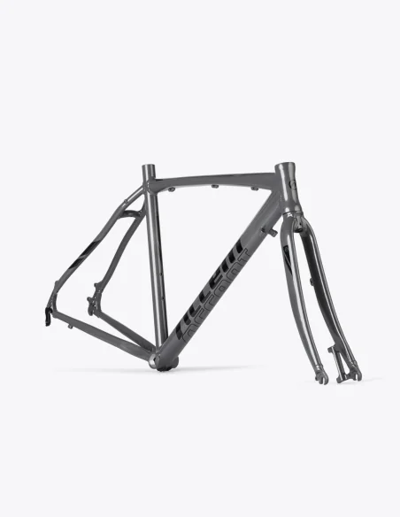 Achetez en ligne le cadre gravel Accent Falcon avec fourche et jeu de direction en gris