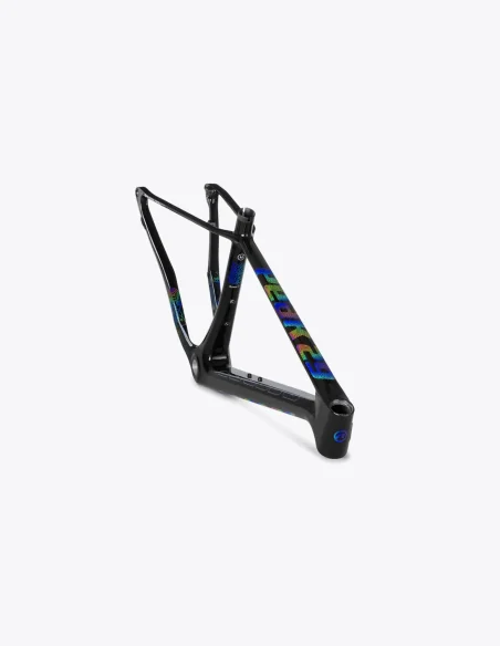 detalles parte superior cuadro Accent Peak Carbon Boost black magic