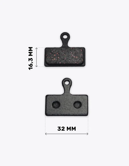 medidas de las Pastillas de freno Shimano Deore XT, SLX, XTR, Alfine, FSA K-Force
