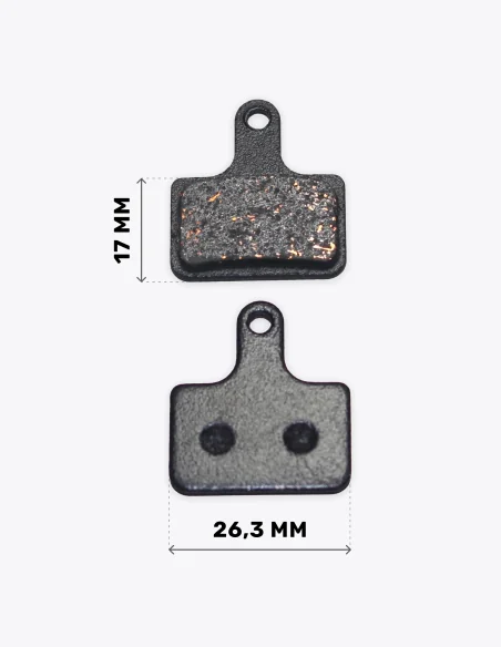 medidas de las Pastillas de freno Shimano Dura-Ace- Ultegra, 105, Tiagra, GRX, XTR(M9100,M9110)