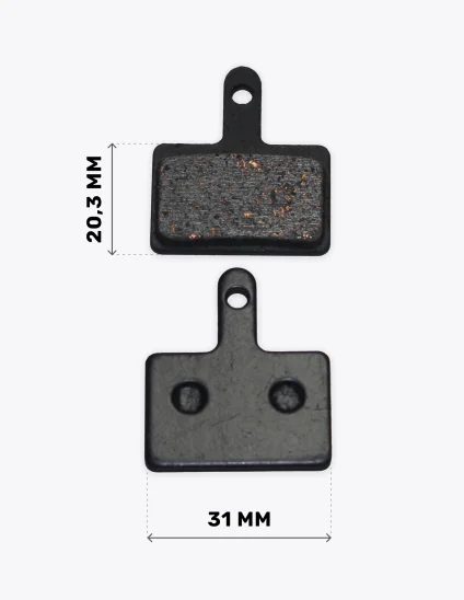 medidas de las pastillas shimano BR-M447, BR-M446, BR-M445, BR-MT500,BR-MT400, BR-MT200 Tektro