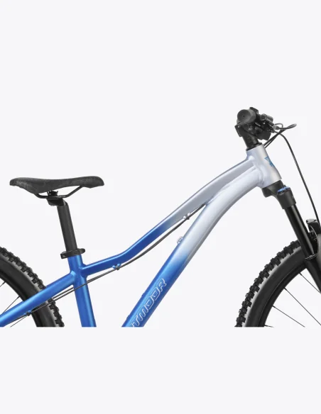 Vélo VTT Dartmoor Sparrow Junior 27.5/26 de couleur bleu et argent avec suspension avant