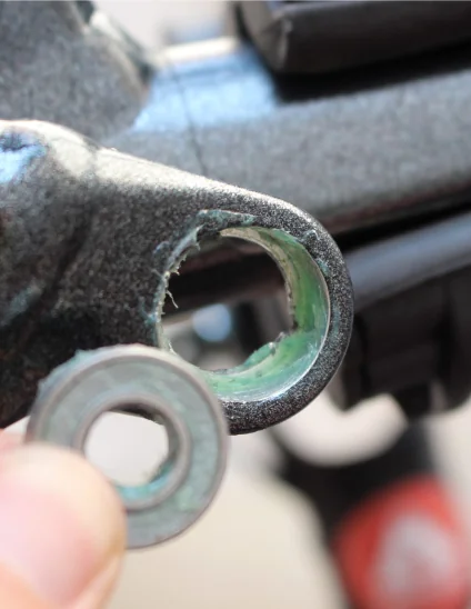 Grasa para los rodamientos de la bicicleta MTB.