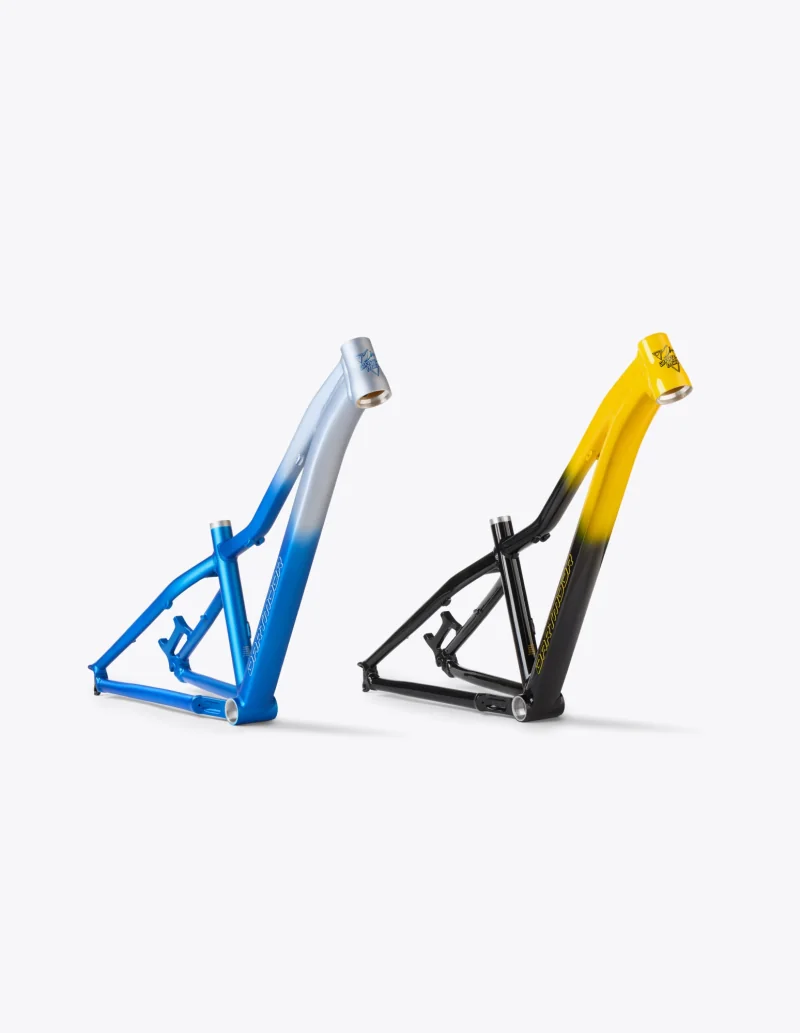 Cadre Dartmoor Sparrow Junior 27.5”/26” en coloris bleu/argent et noir/jaune