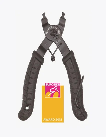 Pince pour attache rapide Bike Hand YC-335CO 2-en-1 : ouvre et ferme le maillon de la chaîne de vélo.