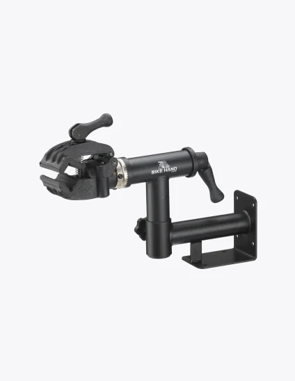 Soporte de taller Bike Hand YC-116AB-ST para la pared, compatible con ebikes y giratorio 360º