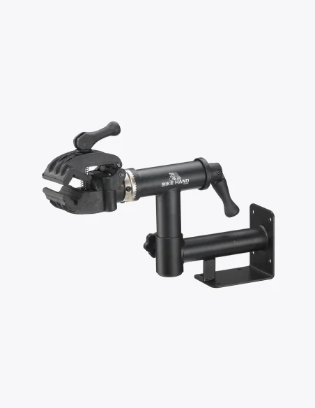 Soporte de taller Bike Hand YC-116AB-ST para la pared, compatible con ebikes y giratorio 360º
