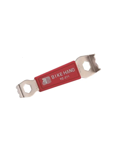 Clé Bike Hand YC-271 spéciale pour desserrer les cheminées de plateau et retirer le bouchon des manivelles Shimano.