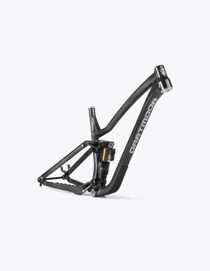 Vue avant du cadre Dartmoor Rocbird en coloris noir pour l'enduro et le trail