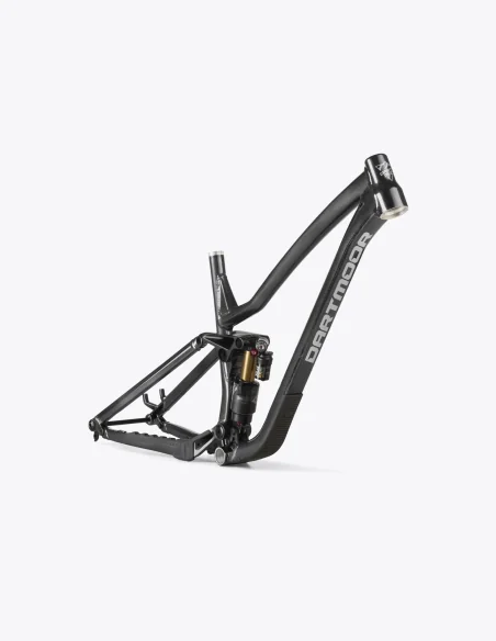 Vue avant du cadre Dartmoor Rocbird en coloris noir pour l'enduro et le trail