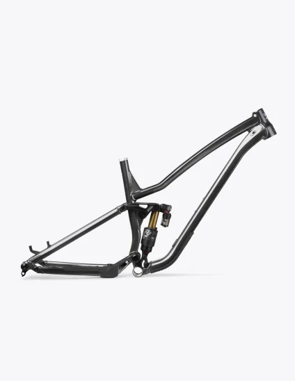 Vue latérale du cadre Dartmoor Rocbird en coloris noir pour l'enduro et le trail