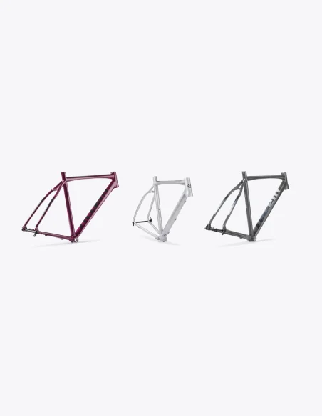 tres cuadros de ciclocross Accent CX-one de aluminio, en color plata, gris y granate
